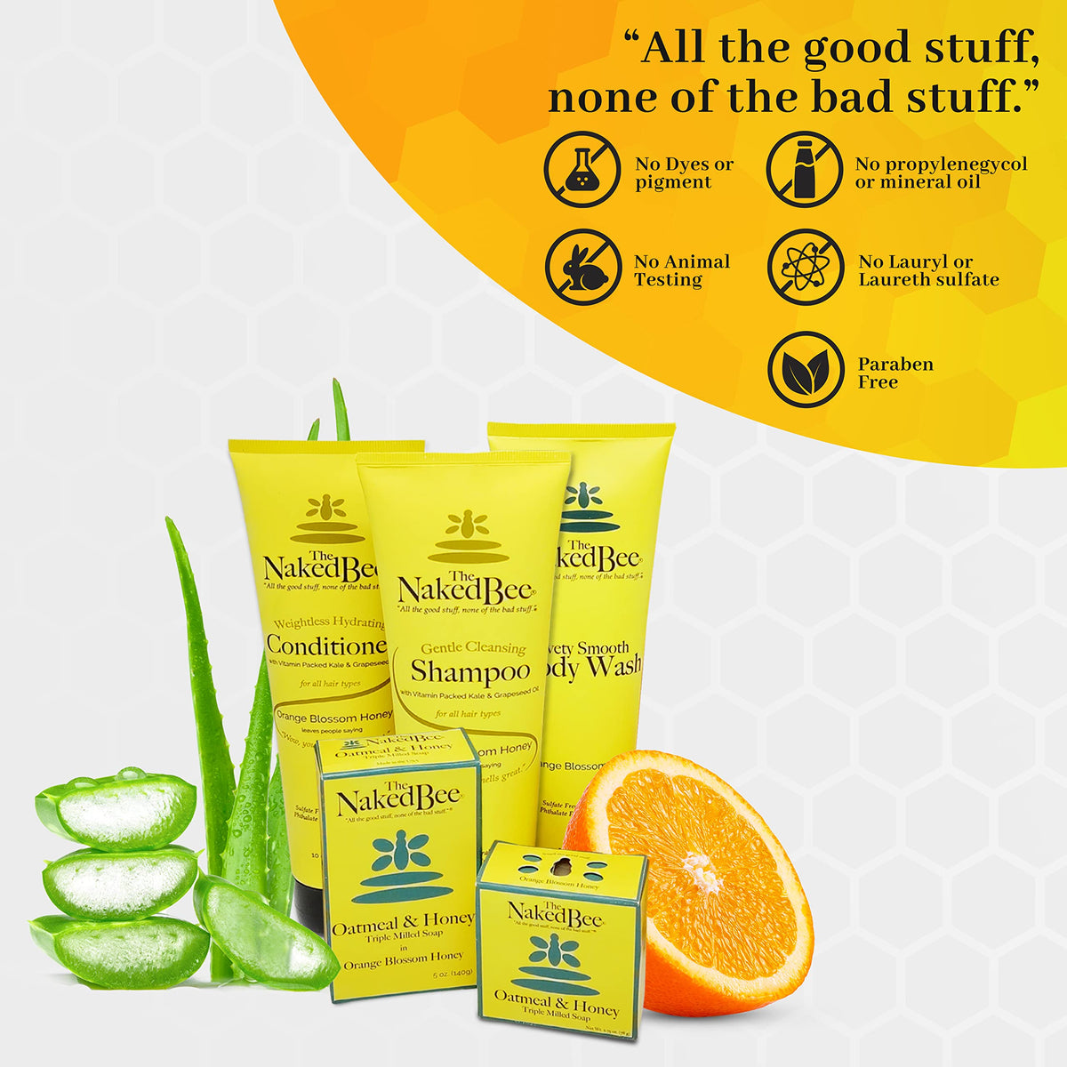 The Naked Bee bottle dispensing lotion to show easy application and convenience
