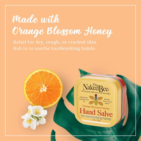 The Naked Bee open salve texture close-up shows creamy beeswax glide for nourishment