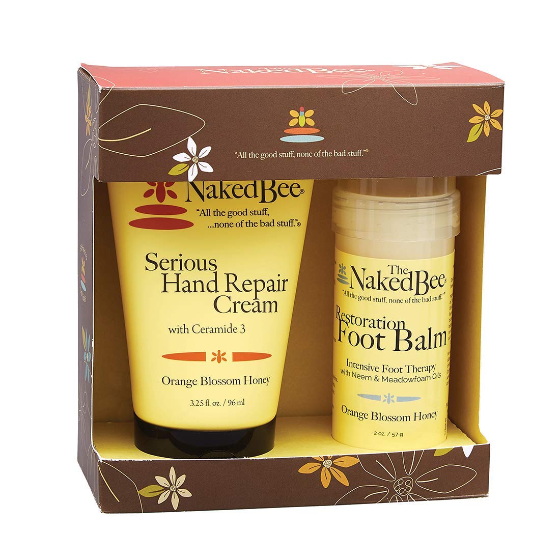 The Naked Bee gift set front packaging showing both products for easy gifting benefit
