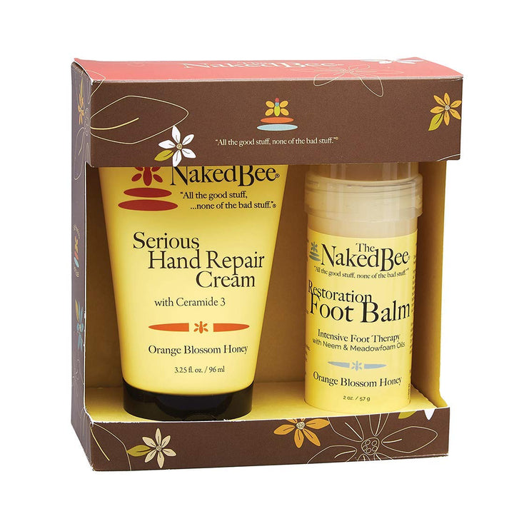 The Naked Bee gift set front packaging showing both products for easy gifting benefit