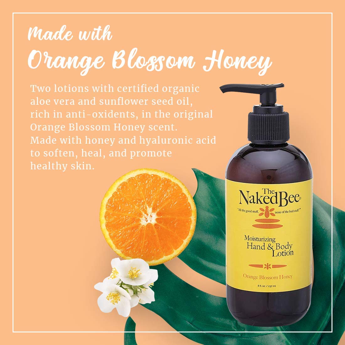 The Naked Bee pump close-up demonstrating easy dispensing and mess-free application for daily use