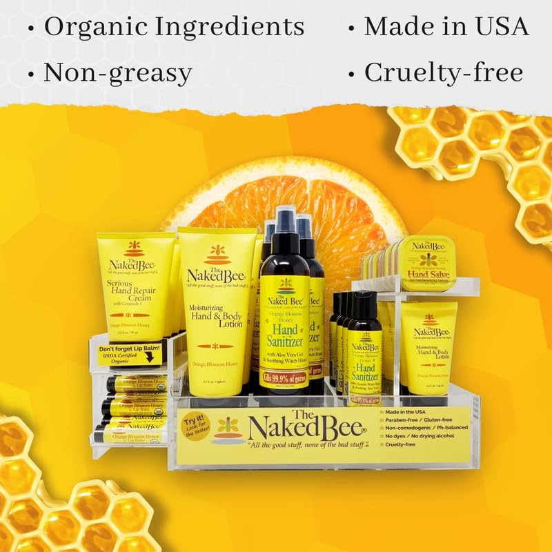 The Naked Bee close-up texture of balm highlighting creamy, hydrating finish