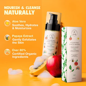 The Natural and Organic Family side-by-side skin texture view demonstrating smoother, hydrated skin