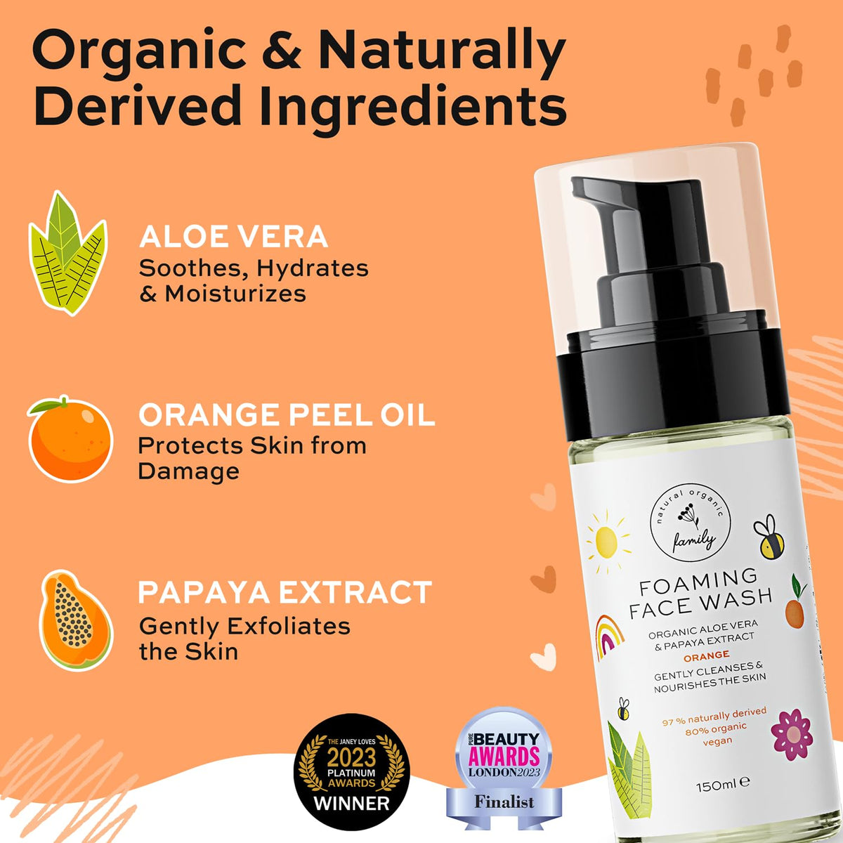 The Natural and Organic Family bathroom lifestyle showing easy daily use