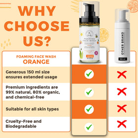 The Natural and Organic Family pump foam close-up demonstrating easy application