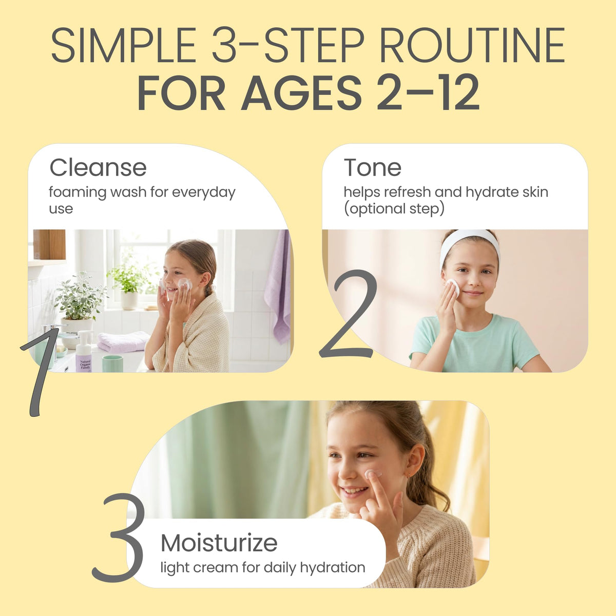 The Natural and Organic Family rose toner mist being spritzed to hydrate and refresh skin