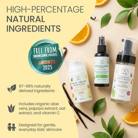 The Natural and Organic Family travel size comparison showing convenient portable routine