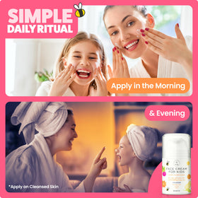 The Natural and Organic Family tube and box in a bathroom setting suggesting daily routine use