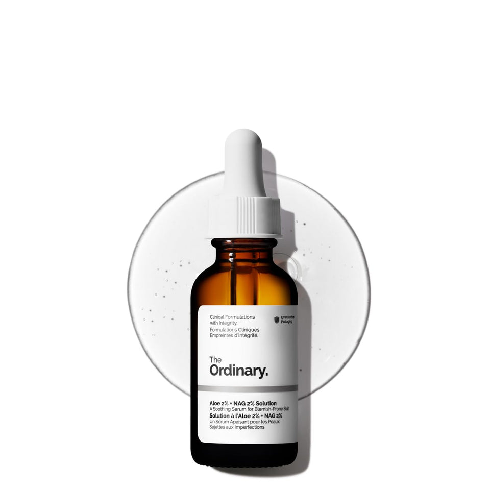 The Ordinary front packaging showing bottle and calming serum benefits