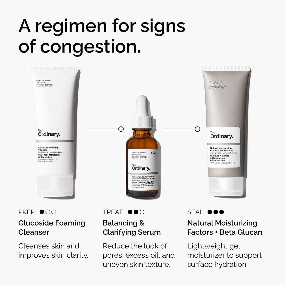 The Ordinary bottle with box showing label details and product clarity benefit