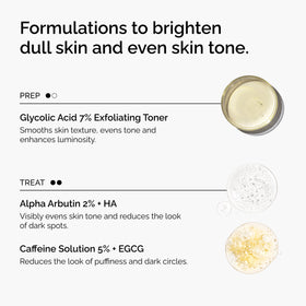 The Ordinary caffeine eye solution dropper near eye area to reduce puffiness