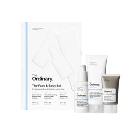 The Ordinary set flatlay showing all three products for unified skincare routine benefit