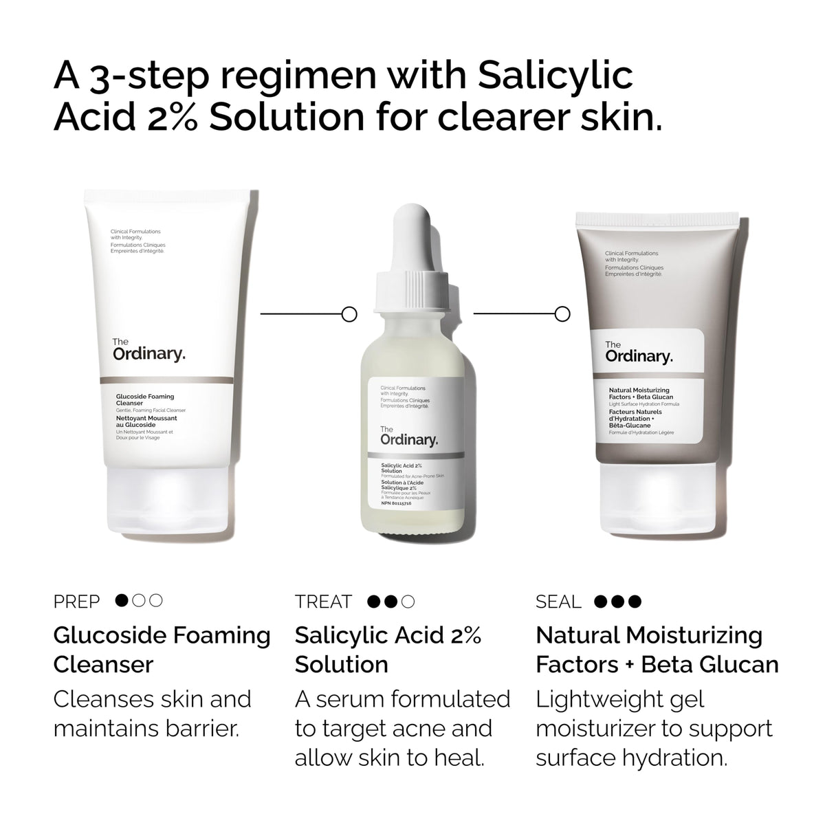 The Ordinary glucoside foaming cleanser pump detail highlighting gentle cleansing benefit
