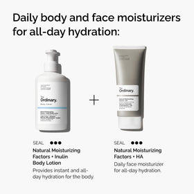The Ordinary applied to hands demonstrating non-greasy finish and immediate skin comfort
