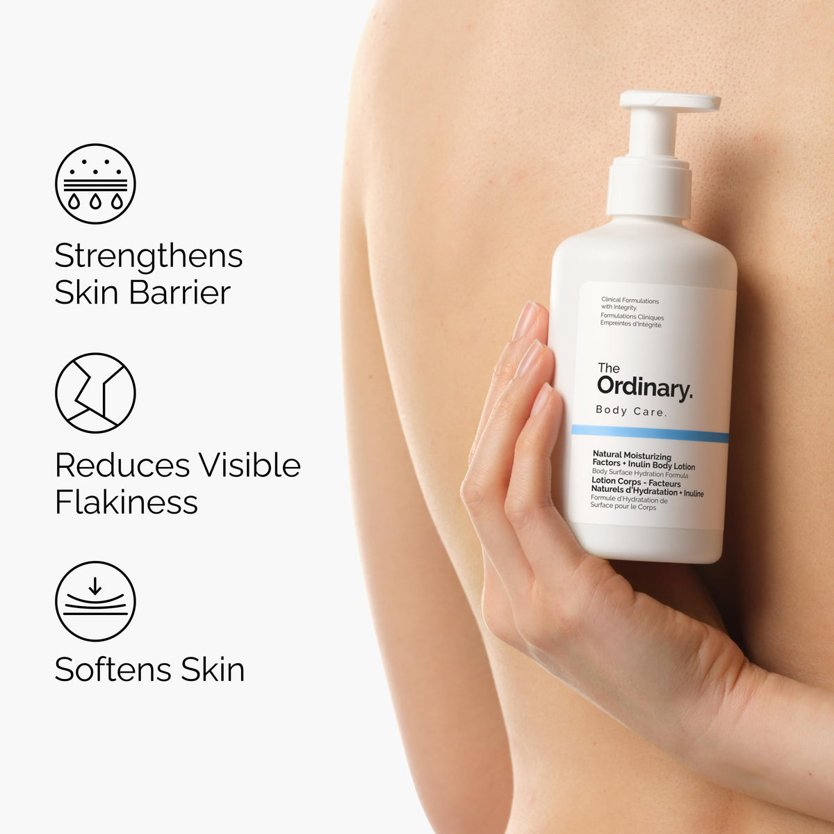 The Ordinary ingredient label closeup showing key moisturizers and inulin for barrier support