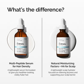 Back label of The Ordinary displaying ingredient names and peptide technologies for transparency