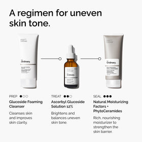 The Ordinary label close-up with ingredient list visible, transparency and formulation benefit