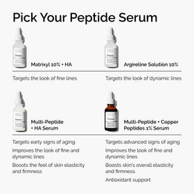 Side profile of The Ordinary bottle revealing product clarity and minimalist design benefit