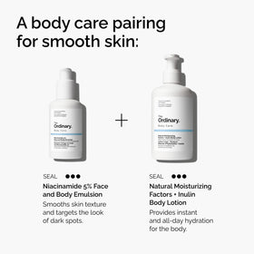 The Ordinary 3.4 fl oz bottle next to common items for size comparison and portability
