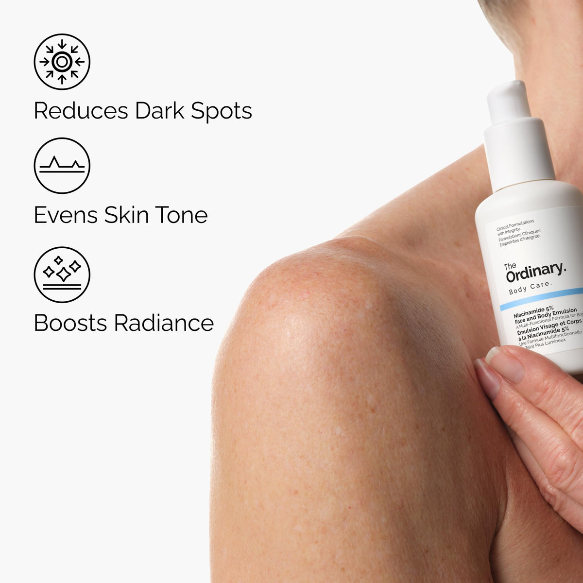 The Ordinary emulsion texture dispensed on hand showing lightweight hydration