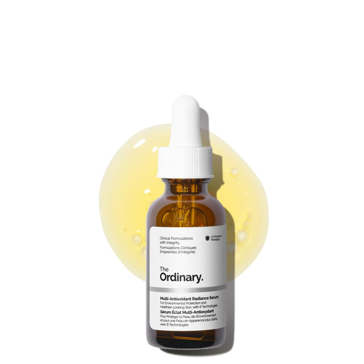 The Ordinary front bottle showing sleek packaging and clear vitamin C benefits