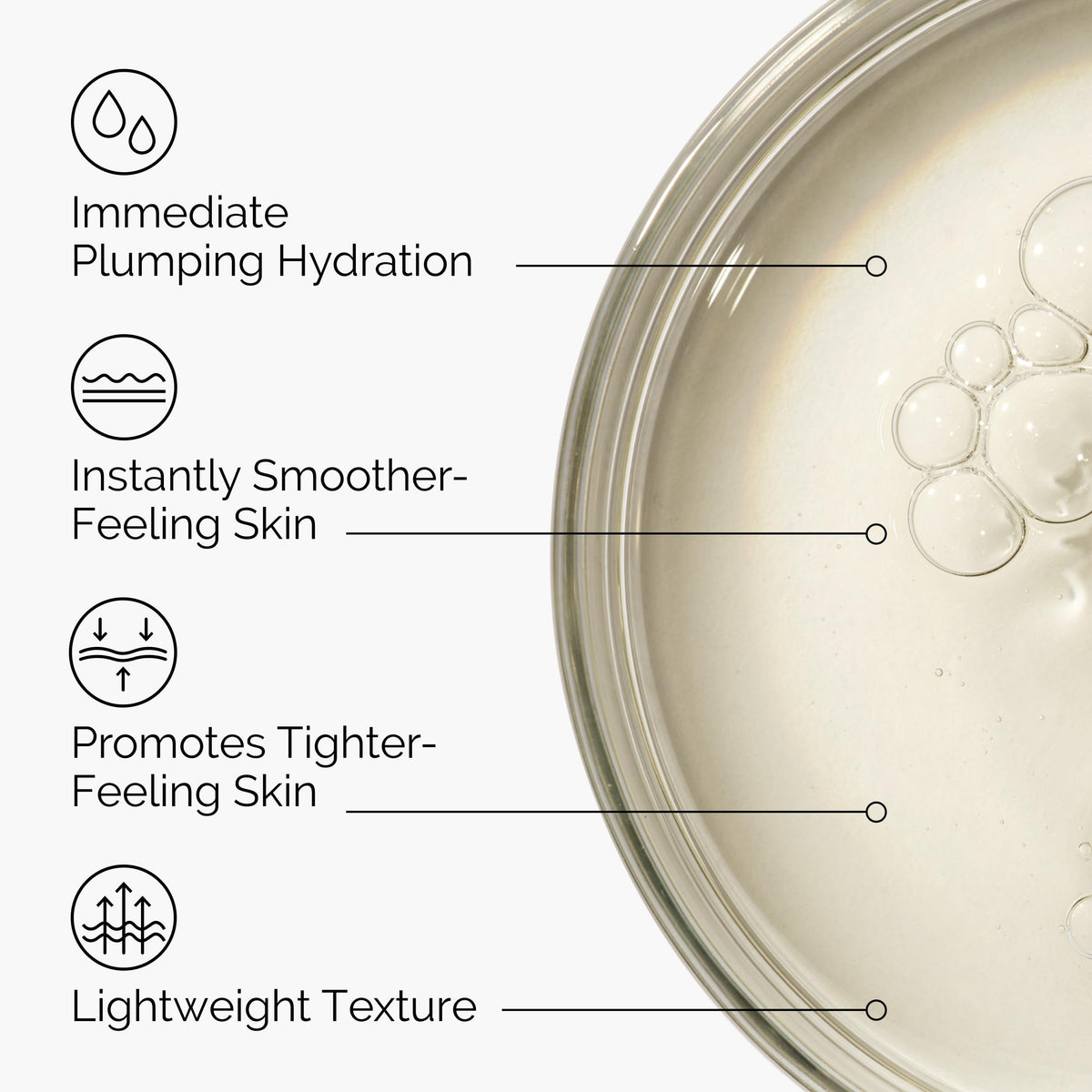 The Ordinary peeling solution texture close-up showing liquid clarity and visible exfoliant strength benefit