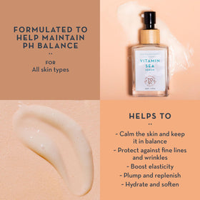 The Organic Skin Co. dropper releasing serum highlighting precise application and convenience