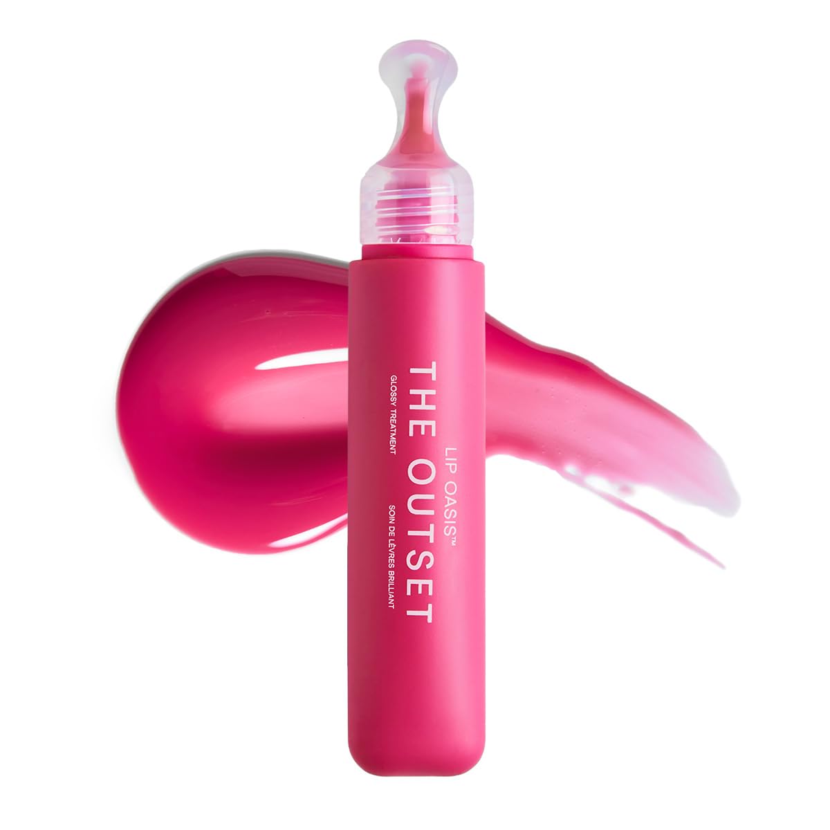 The Outset Daiquiri front tube showing glossy pink finish and compact travel size