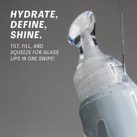 The Outset gloss on lips lifestyle showing instant shine and polish