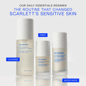 the outset label close-up showing fragrance-free clean claims