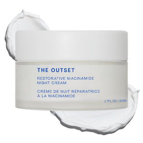 The Outset jar front view showing clean packaging and premium finish benefits hydration
