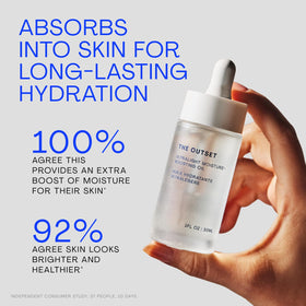 the outset oil texture on skin close-up showing fast absorption benefit