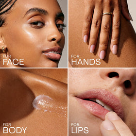 the outset close-up of balm surface highlighting rich botanical formula