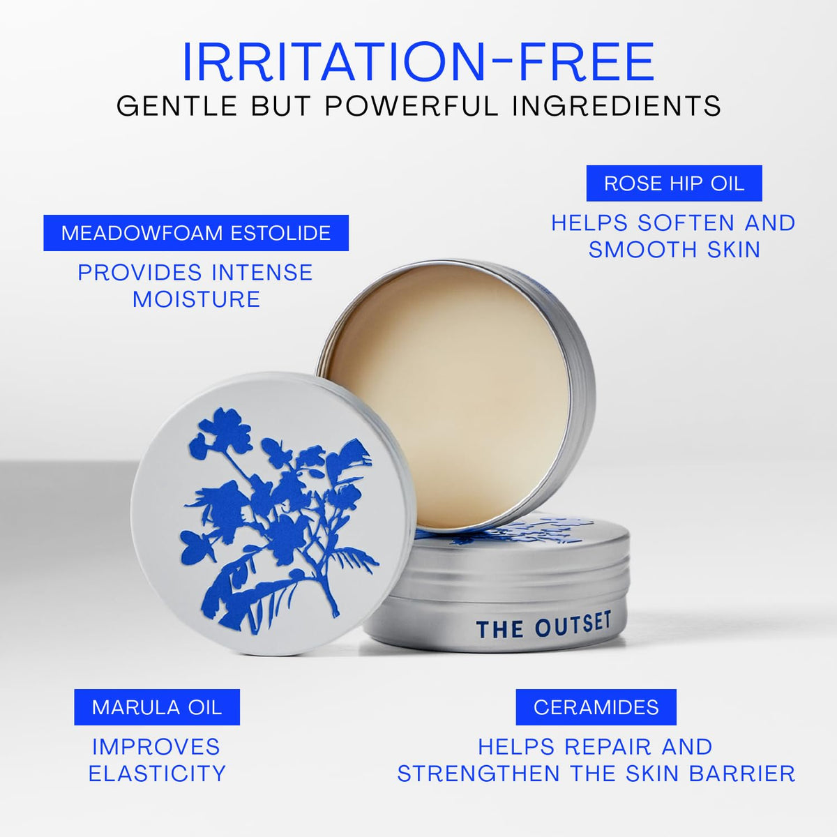 the outset balm used on hands and cuticles reducing dryness and cracking