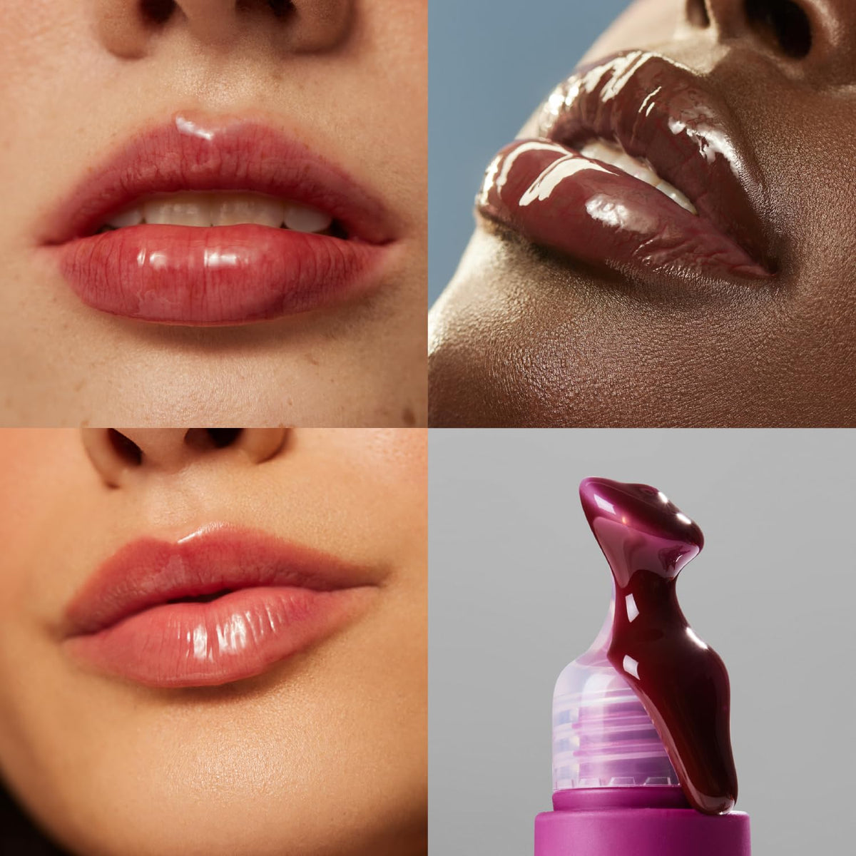 The Outset texture swatched on hand showing glossy non-sticky finish and hydration benefit
