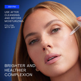 Hand applying The Outset serum indicating smooth application and absorption