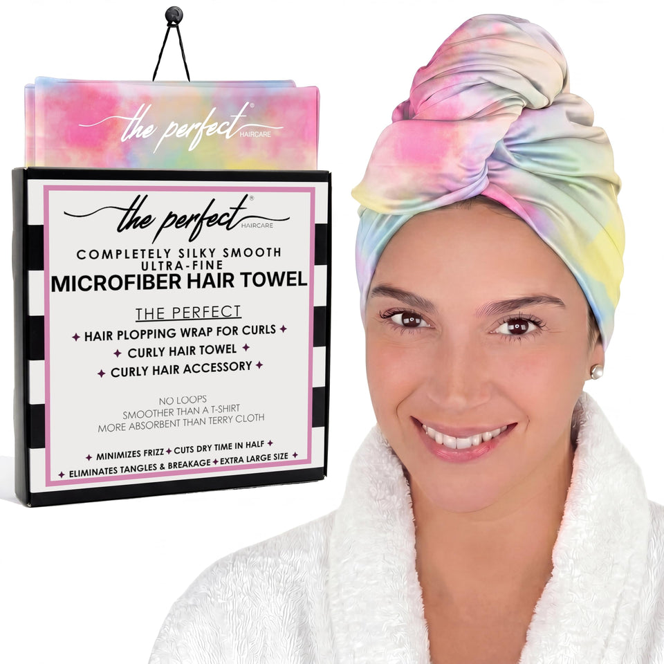 THE PERFECT HAIRCARE front view of wrap showing shape and size for quick drying