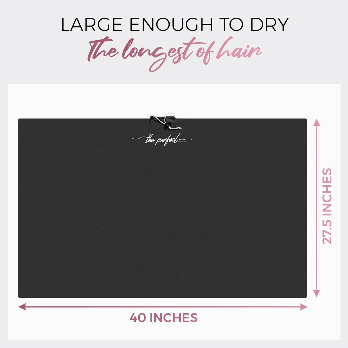 THE PERFECT HAIRCARE towel in use plopping curls to enhance definition and reduce drying time