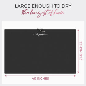 THE PERFECT HAIRCARE towel in use plopping curls to enhance definition and reduce drying time