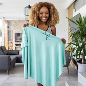 THE PERFECT HAIRCARE towel packed inside a travel bag for gym and trips