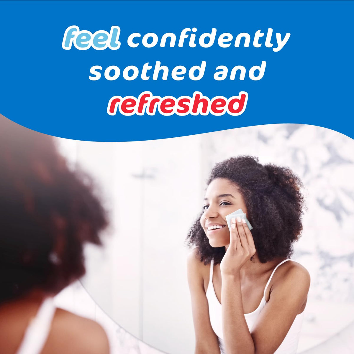 Wipes placed on bathroom counter showing The Pharma-C Company quick-refresh benefit