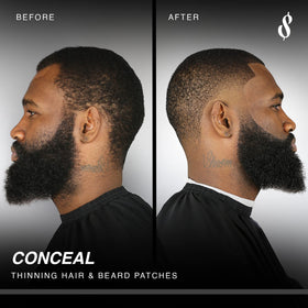 The Rich Barber application card detail demonstrating straight-edge hairline shaping benefit