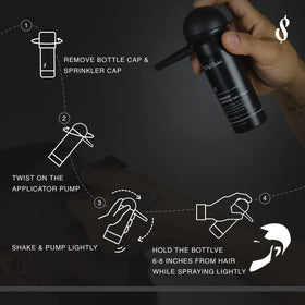 The Rich Barber beard enhancement in-use showing fuller-looking facial hair instantly