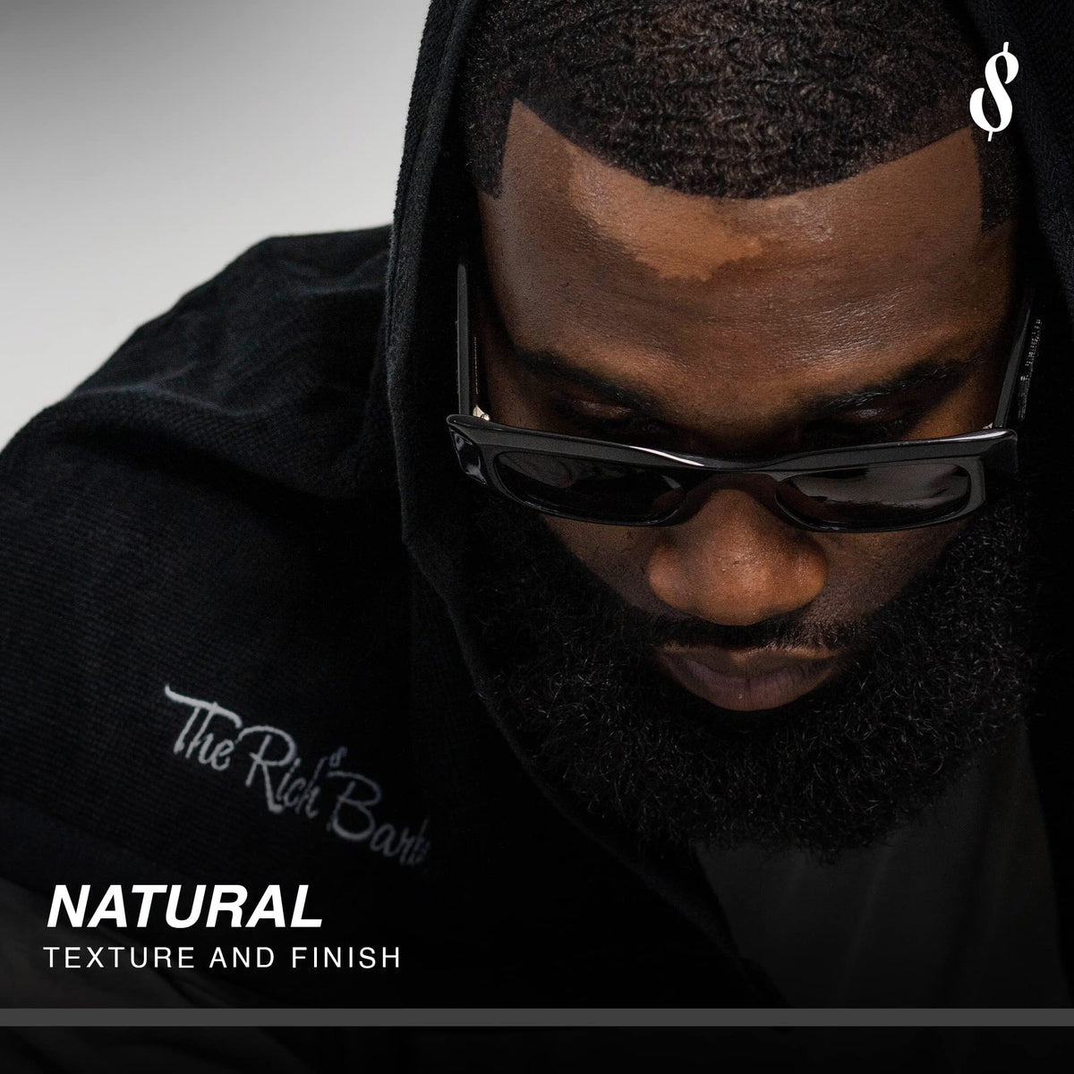 The Rich Barber keratin-infused fibers spray texture highlighting natural-looking finish