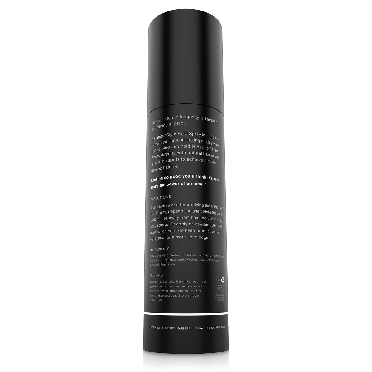 The Rich Barber spray being applied to a beard to enhance thickness naturally