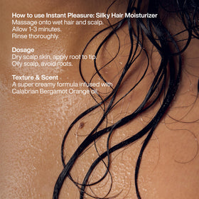 Creamy Instant Pleasure conditioner texture from The Root Project for hydrated strands