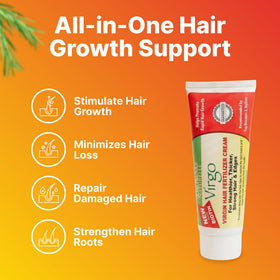 The Roots Naturelle jar next to hand to show size and travel-friendly benefit