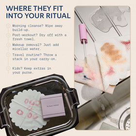 The Skinny Confidential open box showing stacked disposable towels for convenience