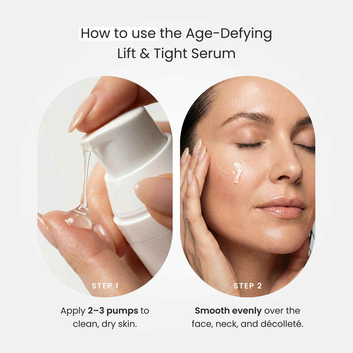 The Spa Dr before and after visual suggesting improved firmness and elasticity