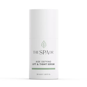The Spa Dr front packaging showing serum bottle, clear and clinical benefit